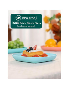 Platos de Silicona BABELIO para Niños - Paquete de 2, 18.5 cm 2
