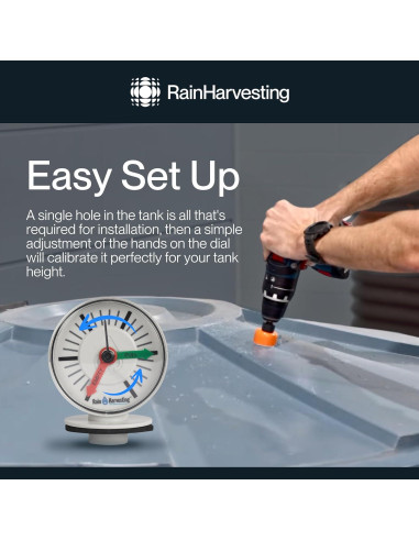 Medidor de Tanque Captación de Lluvia TATG02 - Nivel de Agua 2.44m