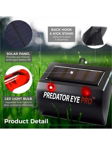 Luz Repelente Solar ASPECTEK Predator Eye PRO - 2 Unidades