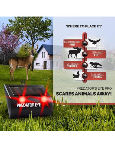 Luz Repelente Solar ASPECTEK Predator Eye PRO - 2 Unidades