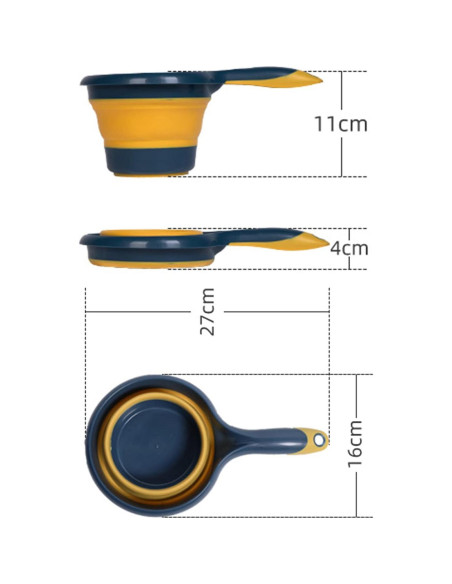 Cucharón de Agua Plegable Walbest 27cm Silicona y Plástico