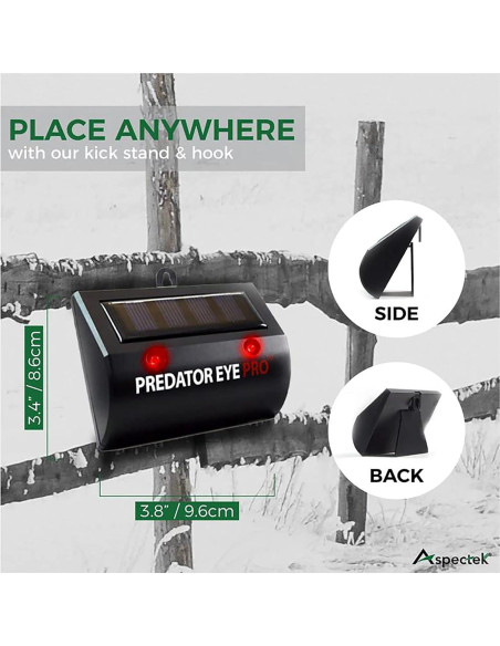 Luz Repelente Solar ASPECTEK Predator Eye PRO - 2 Unidades