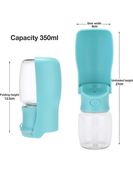 Botella de Agua Plegable para Perros Mimfam 350ml a Prueba de Fugas