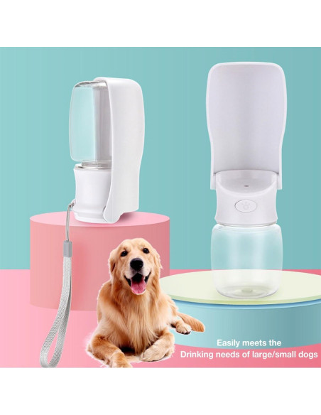 Botella de Agua Plegable para Perros Mimfam 350ml a Prueba de Fugas