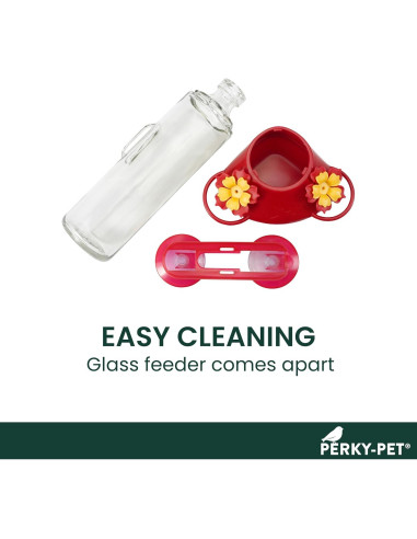 Alimentador de Colibríes de Vidrio Perky-Pet 455-2 414 ml Rojo