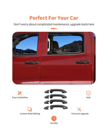 Cubiertas de Manijas de Puerta Exterior Summleaf para Chevy 2014-2019