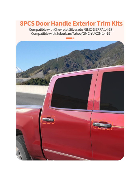 Cubiertas de Manijas de Puerta Exterior Summleaf para Chevy 2014-2019