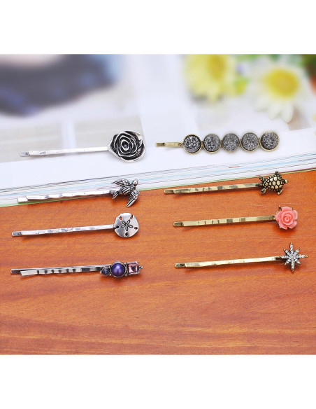 10 Pinzas para el Cabello TEEMI Vintage Hipoalergénicas 16.8 cm