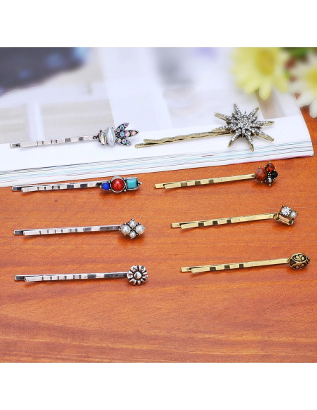 10 Pinzas para el Cabello TEEMI Vintage Hipoalergénicas 16.8 cm