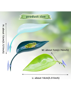Hamaca de Hoja para Tortugas DIYBravo - Plataforma de Sol 18.5x7.2cm 2