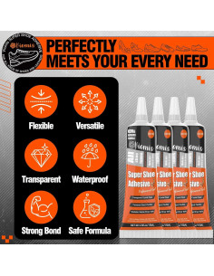 Kit de Pegamento para Zapatos 15ml x 4 - Adhesivo Impermeable 2