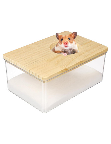 Caja de Baño de Arena para Hámster BESPORTBLE Acrílico 15.5x10.5cm Caja de Baño de Arena para Hámster BESPORTBLE Acrílico 15.5x10.5cm