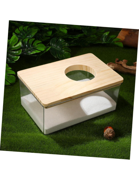 Caja de Baño de Arena para Hámster BESPORTBLE Acrílico 15.5x10.5cm Caja de Baño de Arena para Hámster BESPORTBLE Acrílico 15.5x10.5cm