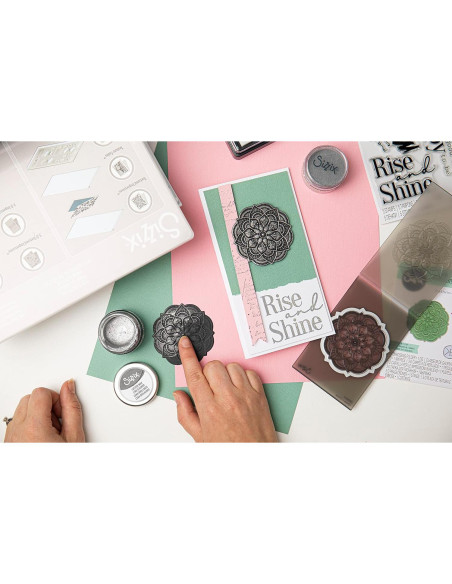 Carpeta Impresslits 3D Sizzix Adorno Gris 6.35x6.35cm