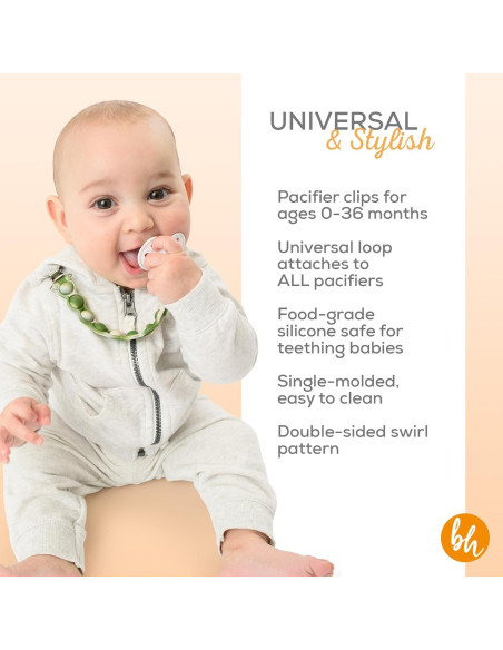 Clip para Chupete BooginHead PaciGrip Sensory Verde 100% Silicona