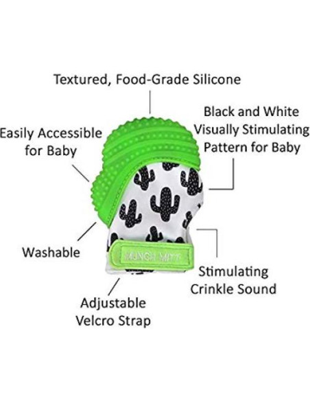 Mitón de Dentición Munch Mitt Malarkey Kids Cactus Verde