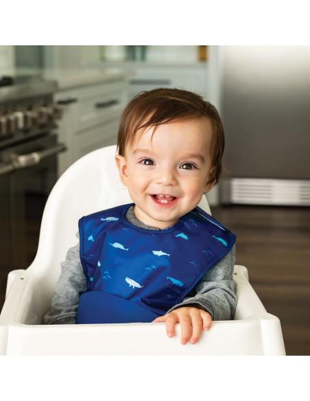 Baberos de Silicona Tiny Twinkle - 2 Piezas, Impermeables