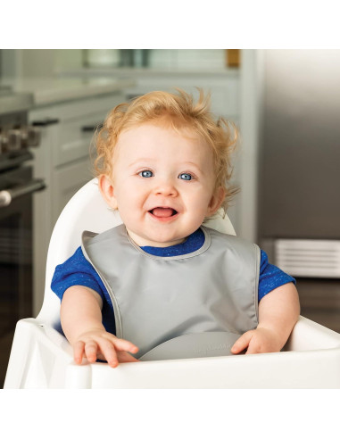 Baberos de Silicona Tiny Twinkle - 2 Piezas, Impermeables