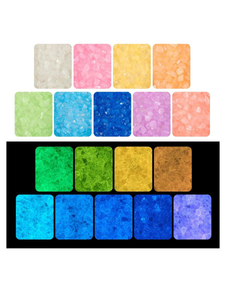 KISSITTY Chips de Vidrio Luminiscentes 90g 4-11mm Decoración
