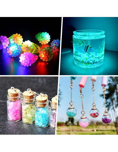 KISSITTY Chips de Vidrio Luminiscentes 90g 4-11mm Decoración