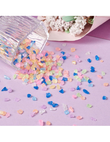 KISSITTY Chips de Vidrio Luminiscentes 90g 4-11mm Decoración