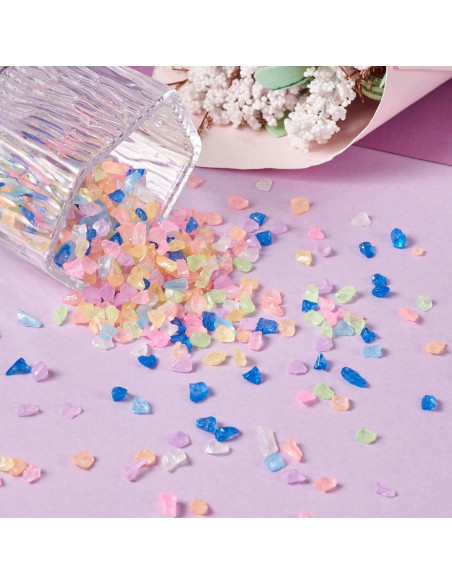 KISSITTY Chips de Vidrio Luminiscentes 90g 4-11mm Decoración