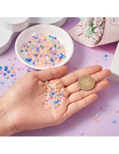 KISSITTY Chips de Vidrio Luminiscentes 90g 4-11mm Decoración