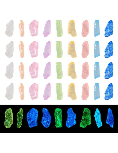 KISSITTY Chips de Vidrio Luminiscentes 90g 4-11mm Decoración