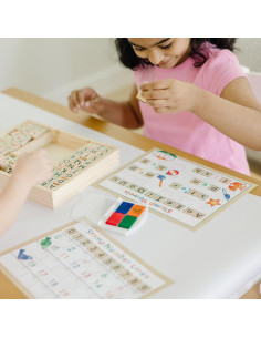 Juego de Sellos de Madera Deluxe Melissa & Doug ABCs 123s 2