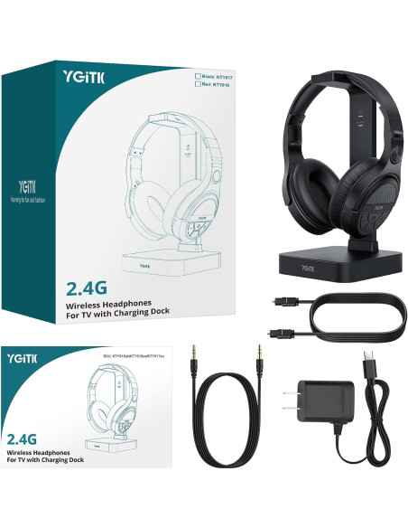 Auriculares Inalámbricos YGiTK para TV con Transmisor RF 2.4GHz