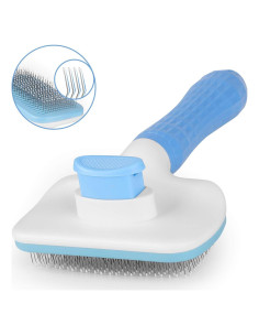 Cepillo Autolimpiante para Perros y Gatos DK-V6002 Azul