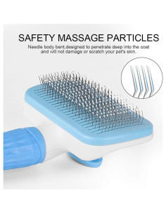 Cepillo Autolimpiante para Perros y Gatos DK-V6002 Azul 2