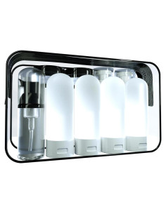 Juego de Botellas de Viaje 19 Piezas Tivroco Negro