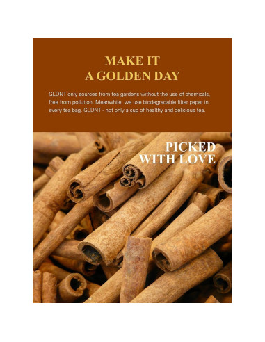 Bolsitas de Té de Canela Orgánica GLDNT - 100 Unidades