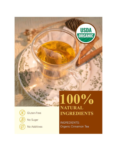Bolsitas de Té de Canela Orgánica GLDNT - 100 Unidades