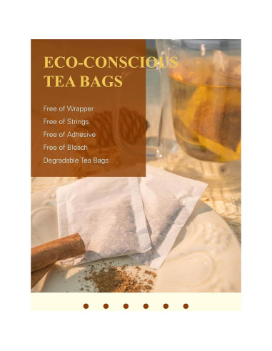 Bolsitas de Té de Canela Orgánica GLDNT - 100 Unidades