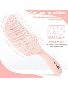 Cepillo Desenredante Sofmild Rosa Ventilado 21.5cm 2