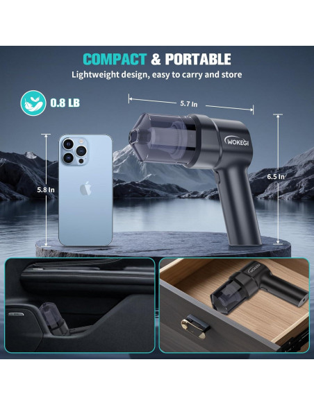 Aspiradora de Mano WOKEGI WX1 Inalámbrica 10000PA Compacta