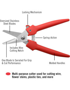 Cortadores de Alambre Clauss 33503 - Tijeras de Jardín 19.05 cm 2