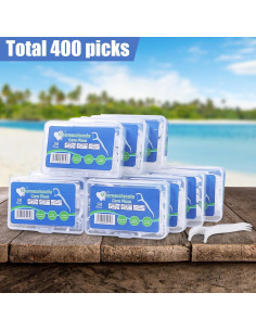 400 Palillos de Hilo Dental Aussumy - Limpieza Profunda y Mango Ergonómico 2