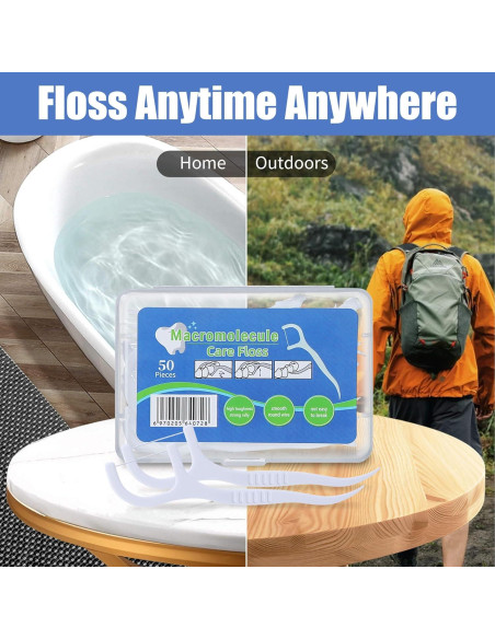 400 Palillos de Hilo Dental Aussumy - Limpieza Profunda y Mango Ergonómico