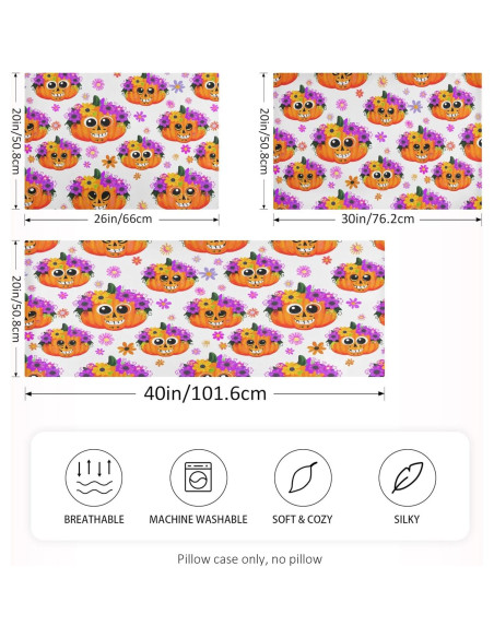 Funda de Almohada de Satén Kigai 50.8x66 cm Halloween