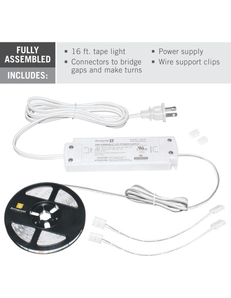 Kit de luz LED regulable Armacost 5m 2700K blanco cálido