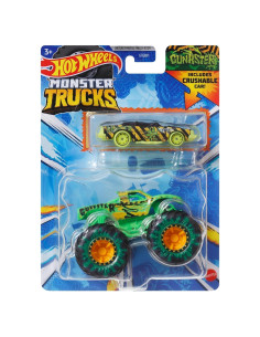 Paquete de 2 Hot Wheels Monster Trucks Gunkster + Auto 1:64