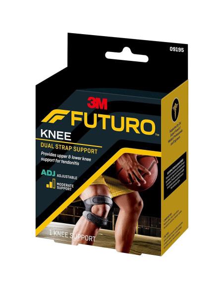Soporte de Rodilla Ajustable FUTURO con Doble Correa y Gel