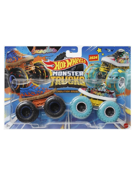 Hot Wheels Monster Trucks Duplicados de Demolición - Sneakerhead vs Sneaker Head, Escala 1:64