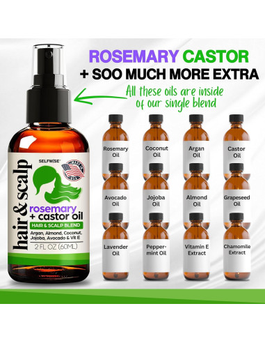 Aceite de Romero Orgánico 59ml - Crecimiento Cabello Hombres y Mujeres