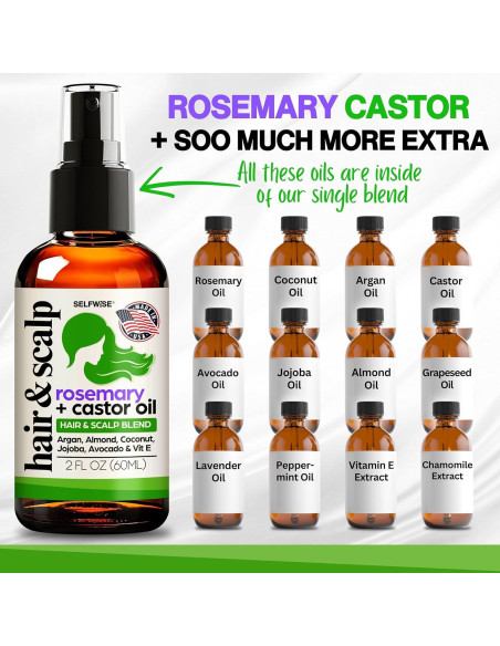 Aceite de Romero Orgánico 59ml - Crecimiento Cabello Hombres y Mujeres