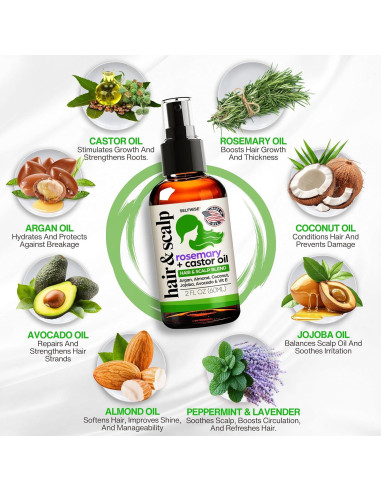 Aceite de Romero Orgánico 59ml - Crecimiento Cabello Hombres y Mujeres