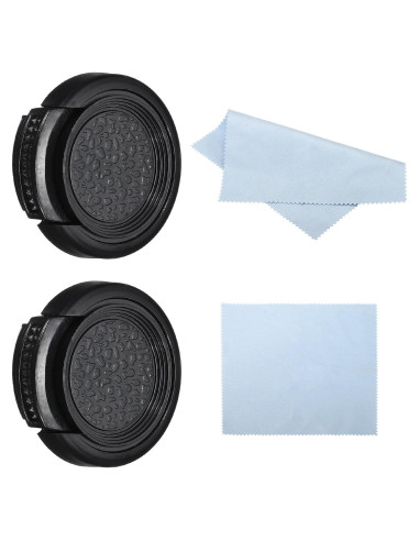 Tapa de Lente PATIKIL 25mm - Paquete de 2 con Paño Microfibra